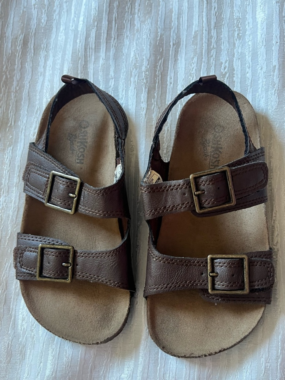 OshKosh B'gosh Brown Double Buckle Kids Sandals